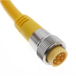 купить MIN-6MP-12 Mencom PVC Cable - 16 AWG - 600 V - 8A / 6 Poles Male Straight Plug 12 ft
