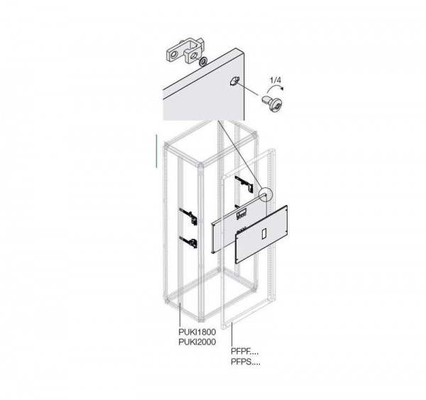 купить Комплект верт. XT4 3-4P PLUG мотор. W=600мм ABB 1STQ007971A0000