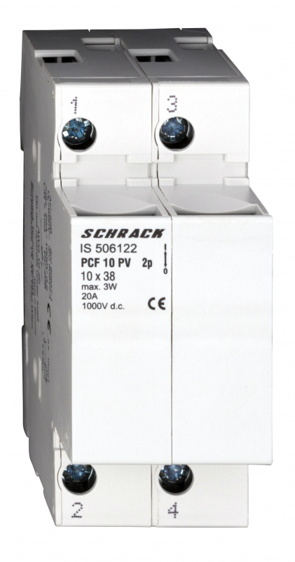 купить IS506122 Schrack Technik Sicherungshalter 10x38mm, 2-polig, 20A, Photovoltaik