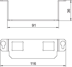 купить Суппорт для установки модулей в лючок сталь MTGE2 2C OBO 7407848