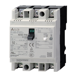 купить NV50-FHU_2P_015A_100mA_F Mitsubishi Earth Leakage Circuit Breaker 2-Pole 15A 100mA Front connection type