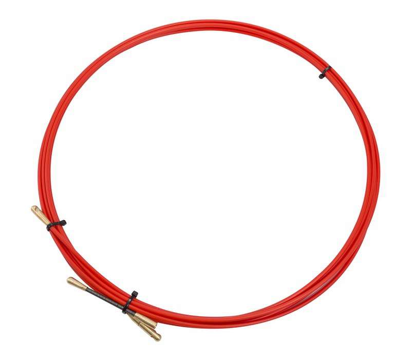 купить Протяжка кабельная (мини УЗК в бухте) 5м стеклопруток d3.5мм красн. Rexant 47-1005