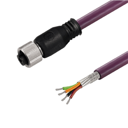 купить 1431520300 Weidmueller Copper data cable (Assembled) / Copper data cable (Assembled), No. of poles: 4, Cable length: 3 m, Female socket, straight