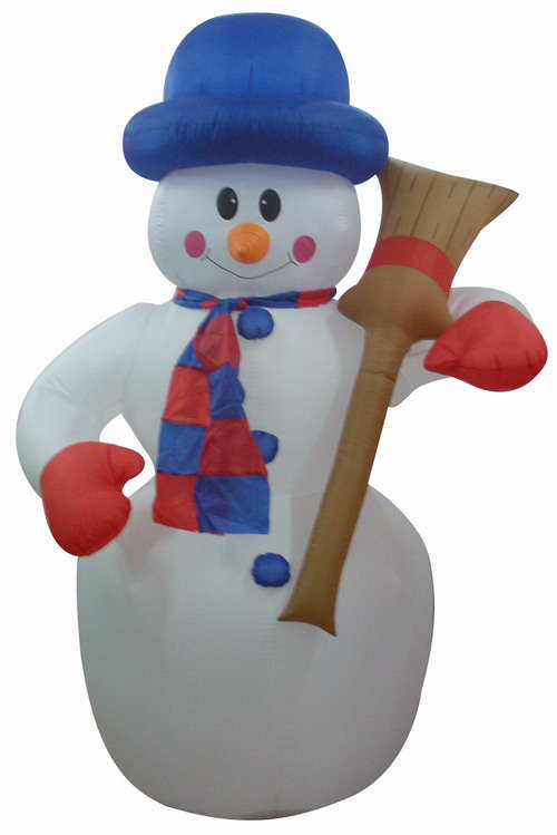 купить Фигура "Снеговик с метлой" 3D надувная 120см внутр. подсв. 10Вт 12В IP44 (с блоком питания и компрес.) NEON-NIGHT 511-121