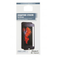 купить Стекло защитное iPhone X Full Screen (3D)tempered glass черный(УТ000012290)