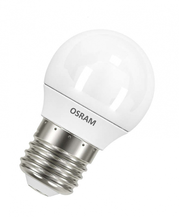 купить Лампа светодиодная LED STAR CLASSIC P 40 5W/830 5Вт шар 3000К тепл. бел. E27 470лм 220-240В матов. пласт. OSRAM 4052899971646