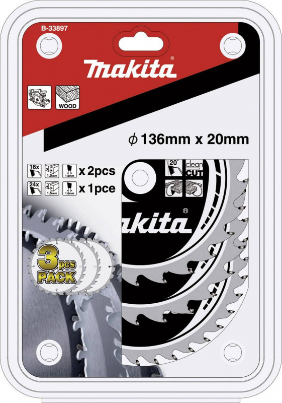 купить Makita  B-33897 Kreissaegeblatt-Set 136 x 20 x 1 mm