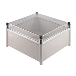 купить 9502860000 Weidmueller Plastic housing / Plastic housing, TBF (polyester empty enclosure), Height: 603 mm, Width: 372 mm, Depth: 210 mm, Material: Glass fibre-reinforced polyester, light grey (RAL 7035), Transparent