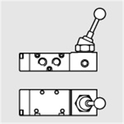 купить 7010000300 Metal Work 70 series valve manual couplings 1/8" 5/2 lever 90° with spring mechanical