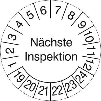 купить Pruefplakette Naechste Inspektion 2019-2024 Weiss Fol