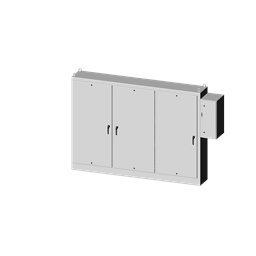 купить SCE-84XD3EW18SS Saginaw 3DR XD Enclosure / #4 brushed finish on all exterior surfaces. Sub-panels are powder coated white.