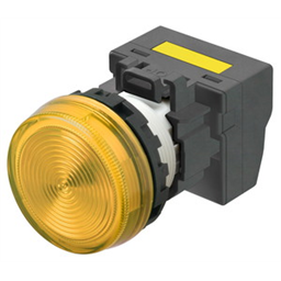 купить M22N-BN-TYA-YD-P Omron Indicator (Cylindrical 22-dia.), Cylindrical type (22/25 mm dia.), Plastic flat, Lighted, LED, Yellow, 100 VAC, Push-In Plus Terminal Block, IP66