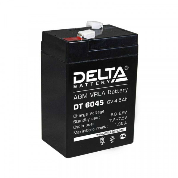 купить Аккумулятор 6В 4.5А.ч Delta DT 6045