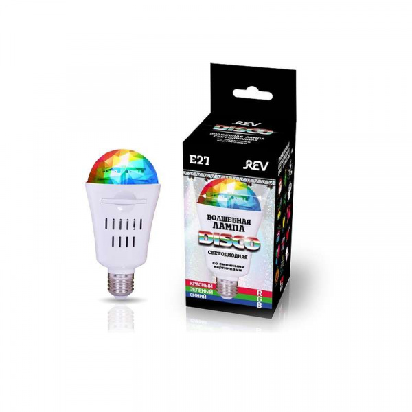 купить Лампа светодиодная проекционная DISCO RGB 4Вт со сменными паттернами REV 32453 9