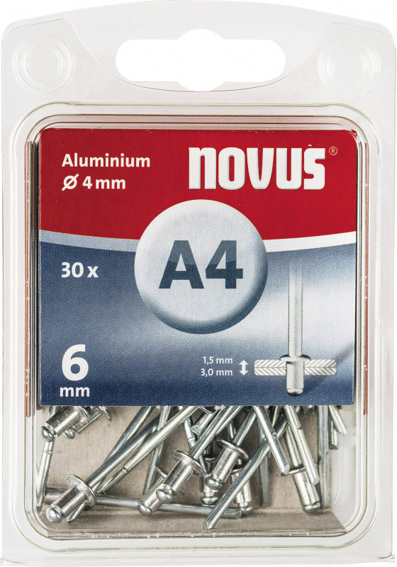 купить Novus 045-0025 Blindniete (d x L) 4 mm x 10 mm  Al