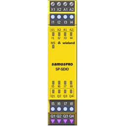 купить R1.190.0040.0 Wieland modular safety control samosPRO / in-/output-module, 8 safety In-, 4 safety outputs / spring terminal block pluggable
