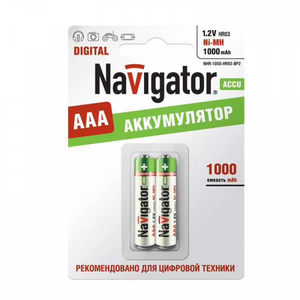 купить Аккумулятор 94 462 NHR-1000-HR03-BP2 (блист.2шт) Navigator 94462