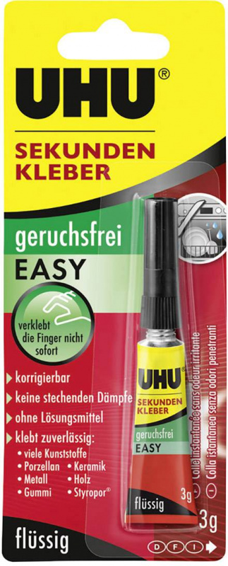 купить UHU EASY Sekundenkleber 46130 3 g