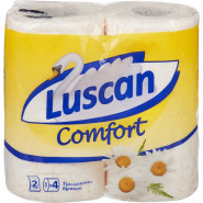 купить Бумага туалетная Luscan Comfort 2сл бел с жел тисн аром 100%цел 21,9м4р/уп
