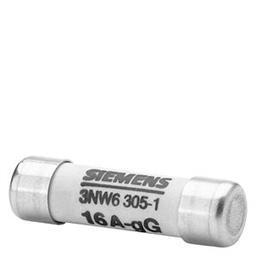 купить 3NW6305-1 Siemens CYLINDRICAL FUSE GG ACC. TO FRENCH STANDARD (NFC) / WITHOUT INDICATOR SIZE 8.5X31.5MM, 400V 16A