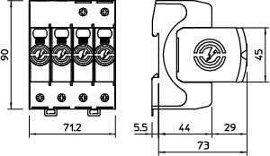 купить Устройство защиты от импульсных перенапр. УЗИП 280В CombiController V50-3+NPE-280 3 пол. OBO 5093526