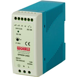 купить EPNSW 2402 Wohrle Single Phase Power Supply, Output 24VDC / 2,5A / Input 85-264VAC (extended range Input) / for DIN-Rail