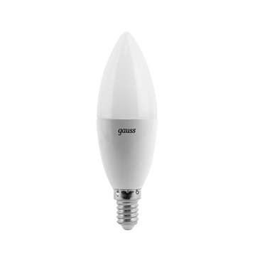 купить Лампа светодиодная 6.5Вт свеча 4100К белый E14 550лм 150-265В GAUSS 103101207
