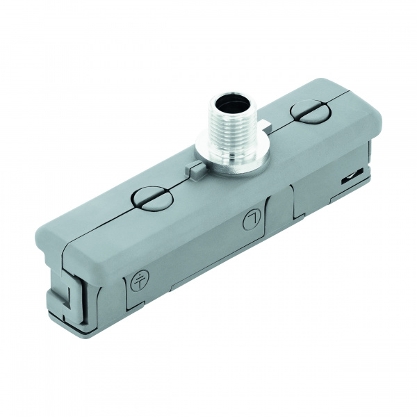 купить LI66409 Schrack Technik "Villanova 1" / 1-Phasen Adapter mit Zugentlastung grau