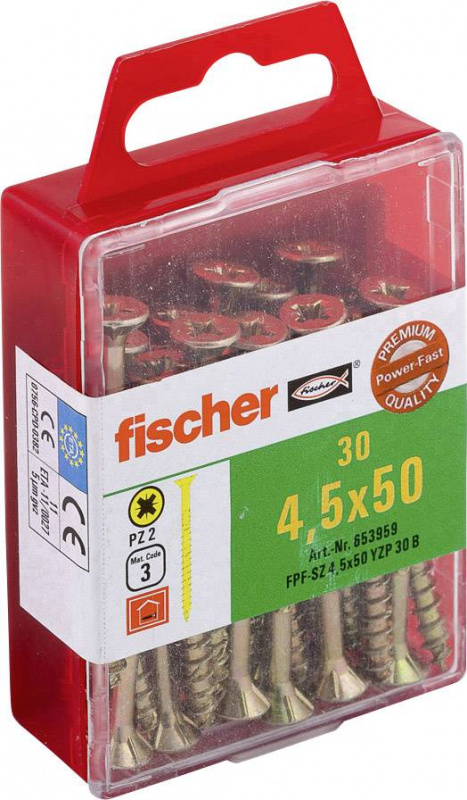 купить Fischer  653959 Senkkopfschrauben 4.5 mm 50 mm Kre
