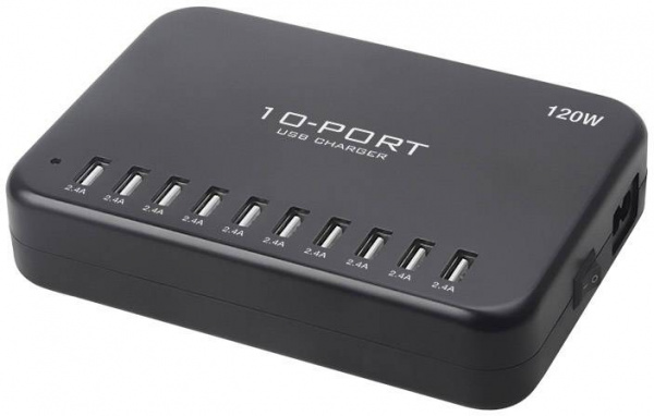 купить LVSUN 120W Smart 10-Port LS-10U24F-AE USB-Ladestat