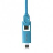 купить Кабель USB 2.0-microUSB/Apple 8pin, 2-в-1,1м ПР032877/38865