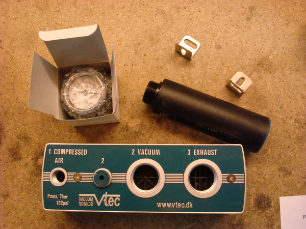 купить вакуумный насос VTM25L-1434-A, "L"-Classic 25 Series, G 1/4 воздушный клапан, G 3/4" вакуумное отверстие, с пластиной AL (Vmeca)
