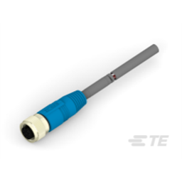 купить T4161320008-001 TE Connectivity M12  Cable Assembly Single Ended Female Straight / 500 mm PUR Cable, 8 wire / Shielded