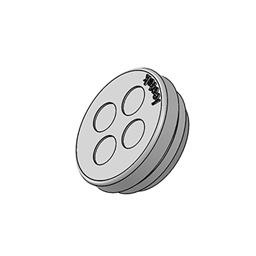 купить 43533 Icotek KEL-DP 25|4 A gy / Cable entry plate, round, pluggable, for wall thickness 1.5 - 2.5 mm, IP65