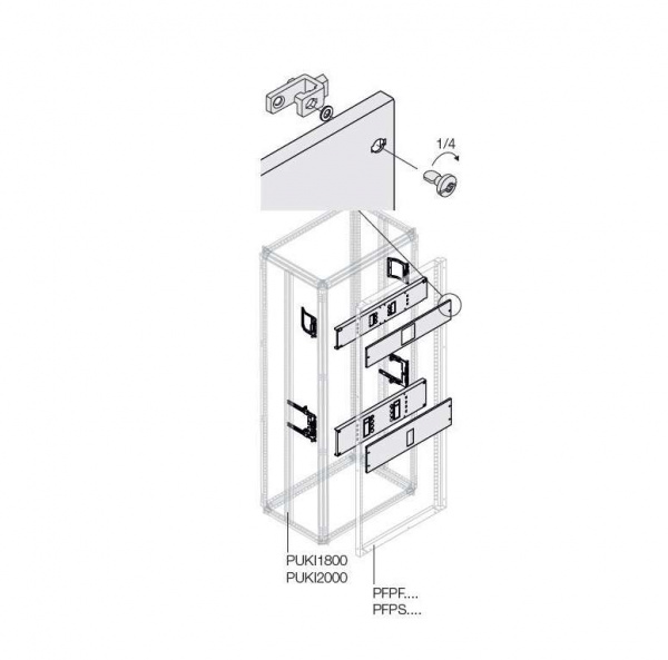 купить Комплект горизонт. уст. XT2 3P FIX W=600мм ABB 1STQ007772A0000