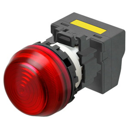 купить M22N-BG-TRA-RD-P Omron Indicator (Cylindrical 22-dia.), Cylindrical type (22/25 mm dia.), Plastic semi-spherical, Lighted, LED, Red, 100 VAC, Push-In Plus Terminal Block, IP66