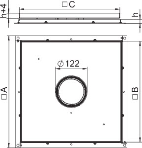 купить Рамка кассетная RKF3 383х383х25 V3 25 сталь OBO 7409418