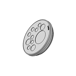 купить 43569 Icotek KEL-DP 50|11 B gy / Cable entry plate, round, pluggable, for wall thickness 2.8 - 4 mm, IP65