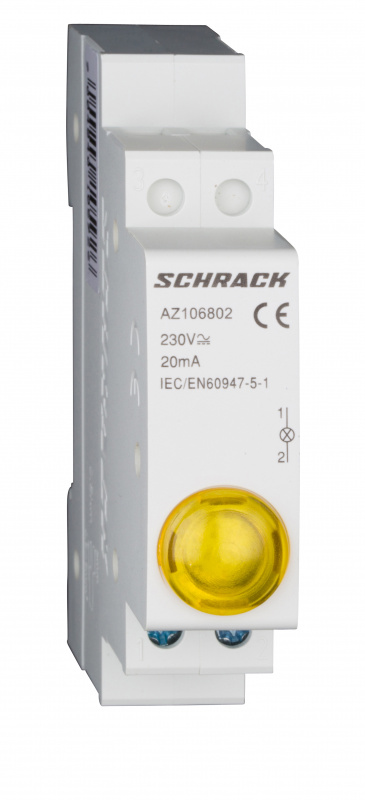 купить AZ106802 Schrack Technik Reiheneinbau-Einzel-LED AMPARO, gelb, 230V-AC