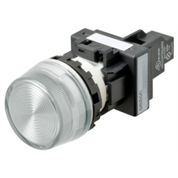 купить M22N-BP-TWA-YC Omron Indicator (Cylindrical 22-dia.), Cylindrical type (22/25 mm dia.), Plastic projected, Lighted, LED, White, 24 VAC/VDC, Screw terminal (M3.5), IP66