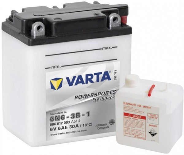 купить Varta 6N6-3B-1 Motorradbatterie 6 V 6 Ah ETN 006 0