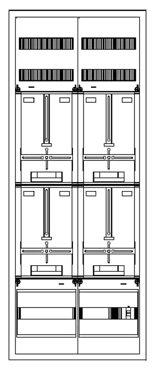 купить IDAA231173 Schrack Technik Zählervert. 3 ZP 1400x550x210mm, 1xTSG