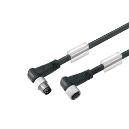 купить 1857670150 Weidmueller Sensor-actuator Cable (assembled) / Sensor-actuator Cable (assembled), Connecting line, M8 / M8, No. of poles: 3, Cable length: 1.5 m, pin, 90° - socket 90°