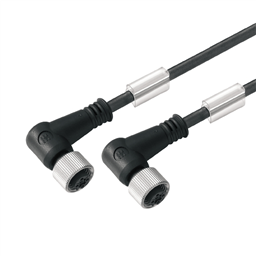 купить 1009210800 Weidmueller Sensor-actuator Cable (assembled) / Sensor-actuator Cable (assembled), Connecting line, M12 / M12, No. of poles: 3, Cable length: 8 m, Socket, angled - socket, angled