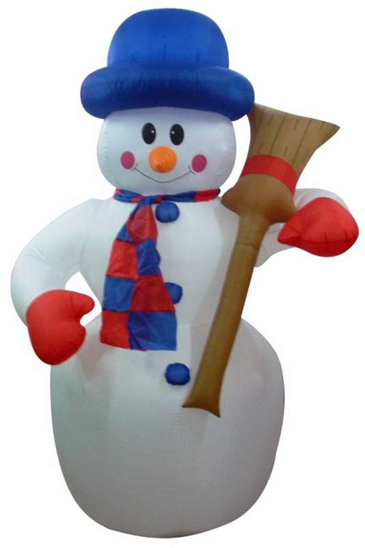 купить Фигура "Снеговик с метлой" 3D надувная 180см внутр. подсв. 15Вт 12В IP44 (с блоком питания и компрес.) NEON-NIGHT 511-122