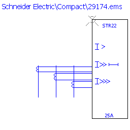 купить 29174 Schneider Electric trip unit - STR22ME 25 A 3 poles 3d / NS100