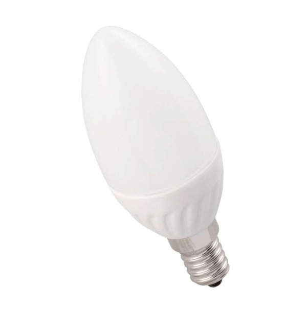 купить Лампа светодиодная ECO C35 5Вт свеча 4000К белый E14 450лм 230-240В ИЭК LLE-C35-5-230-40-E14