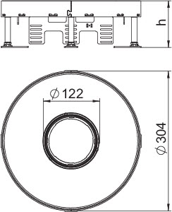 купить Рамка кассетная усиленная RKFR2 ном. размер 9 SL2 d305мм сталь RKFR2 9 SL2V2 25 OBO 7409472