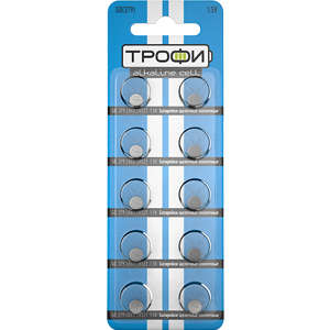 купить Элемент питания алкалиновый "таблетка" G0 (379) LR521 LR63 (блист.10шт) Трофи C0034934