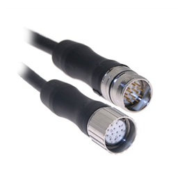 купить MCVP-12MMFP-1M Mencom PUR Cable - 18/22 AWG - 300 V - 1/8A / 12 Poles Male Straight with Male Thread to Female Straight Plug 1 m